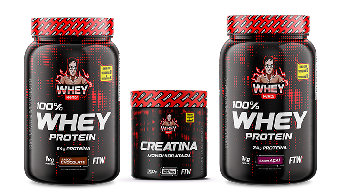 Combo 3 - 2 Whey 1kg + 1 Creatina 300g